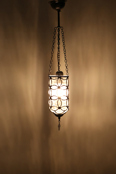 Single Blown Glass Hanging Lamp Model 3